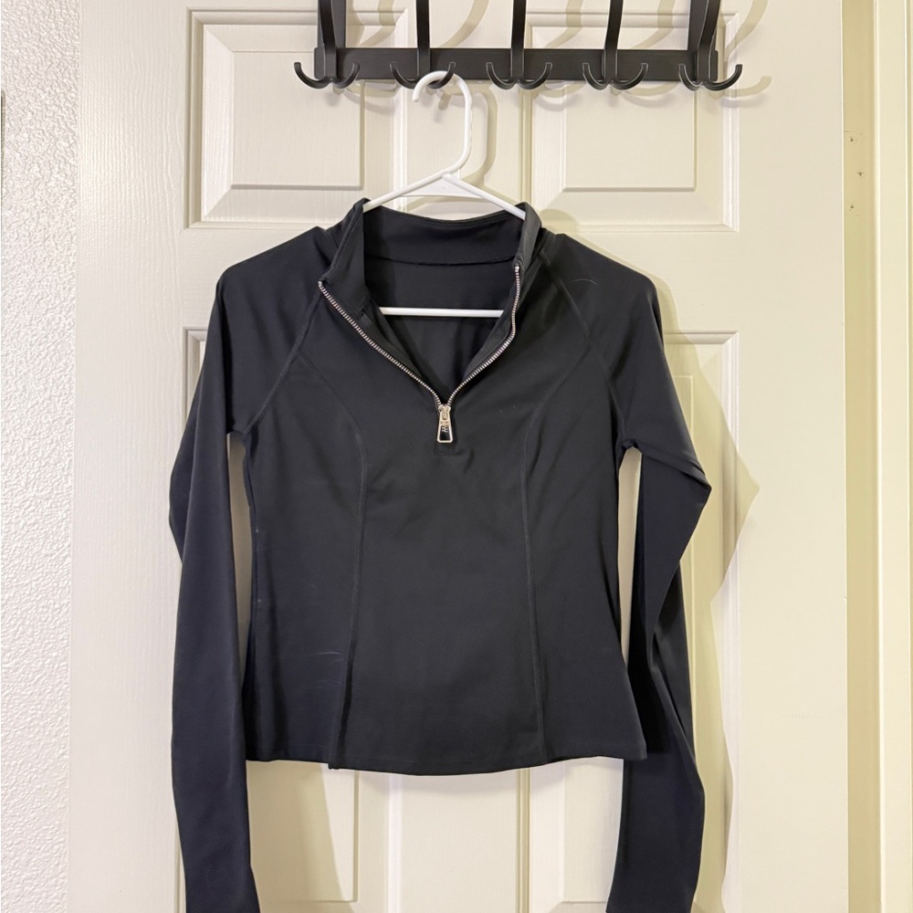 Halara Black Athletic Quarter-Zip Women's Top